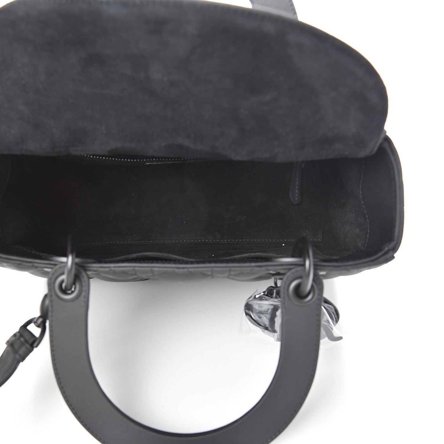 Christian Dior Ultra Matte Calfskin Cannage Medium Lady Dior Black 4 of 16