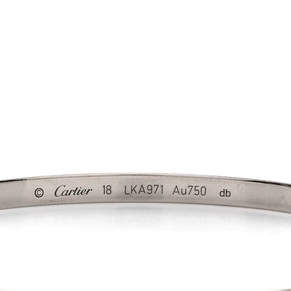 Cartier 18K White Gold Small LOVE Bracelet 18 4 of 4