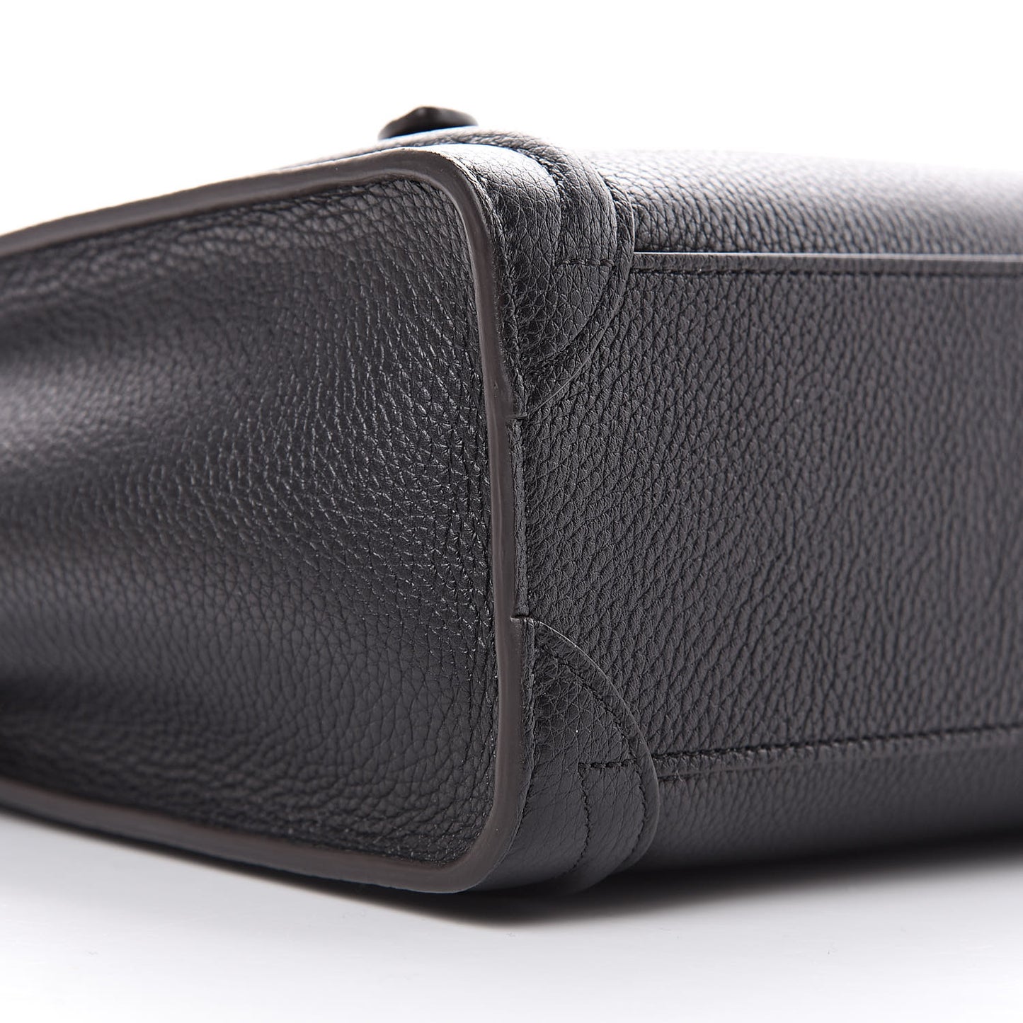 Drummed Calfskin Nano Luggage Black