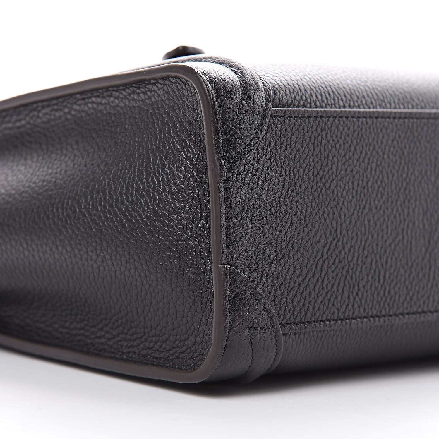 Celine Drummed Calfskin Nano Luggage Black 9 of 10