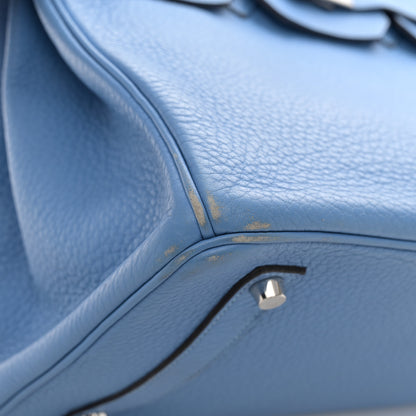 Hermes Taurillon Clemence Birkin 35 Azure 21 of 24