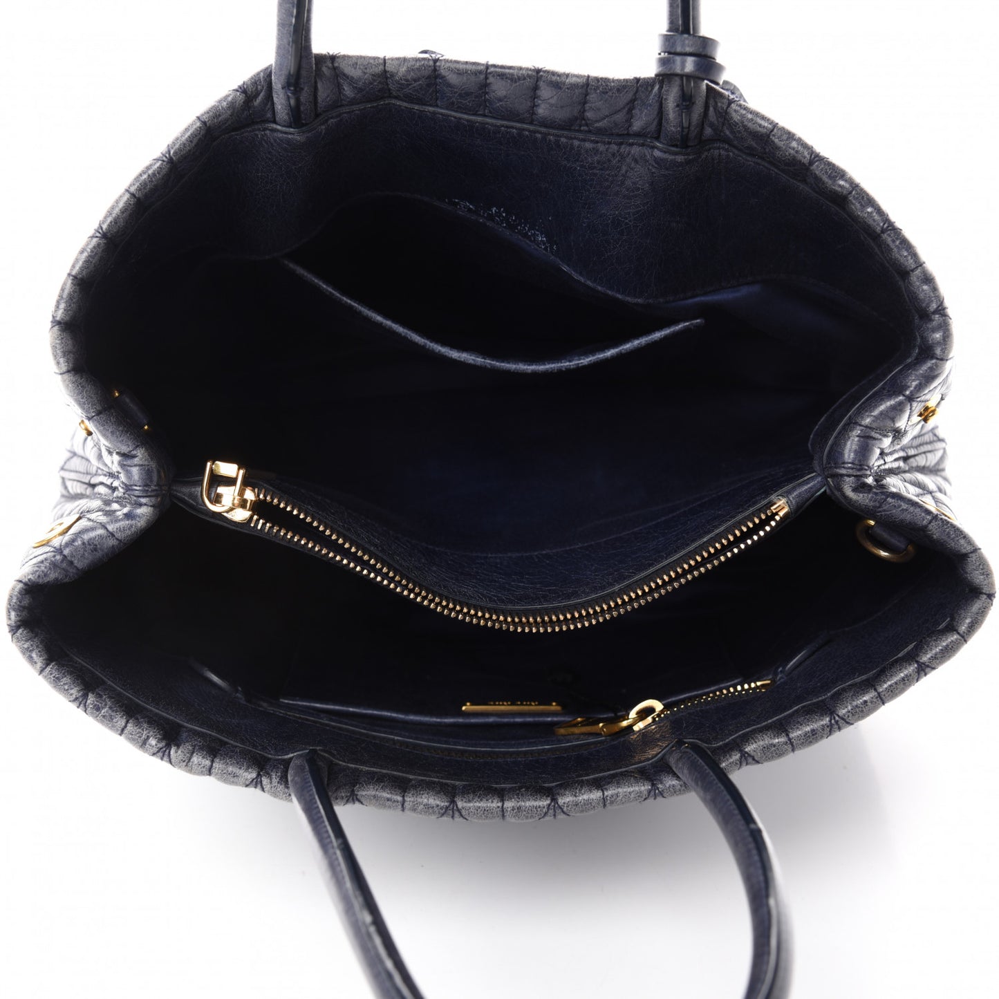 Nappa Matelasse Bow Tote Bleuette