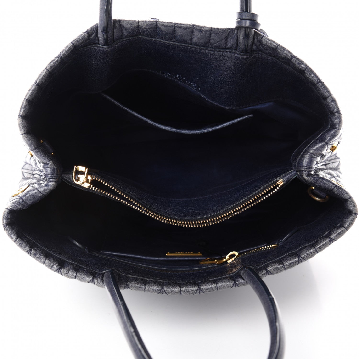 Miu Miu Nappa Matelasse Bow Tote Bleuette 5 of 10