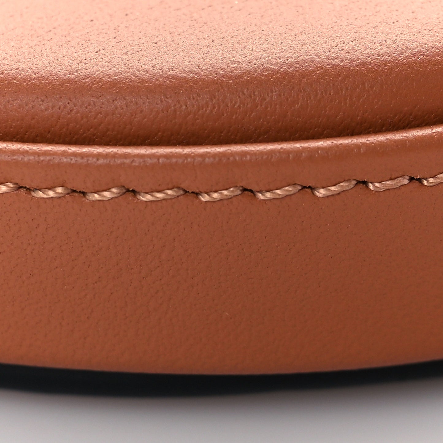 X SPIRITED AWAY Calfskin Mini Heel Pouch Tan