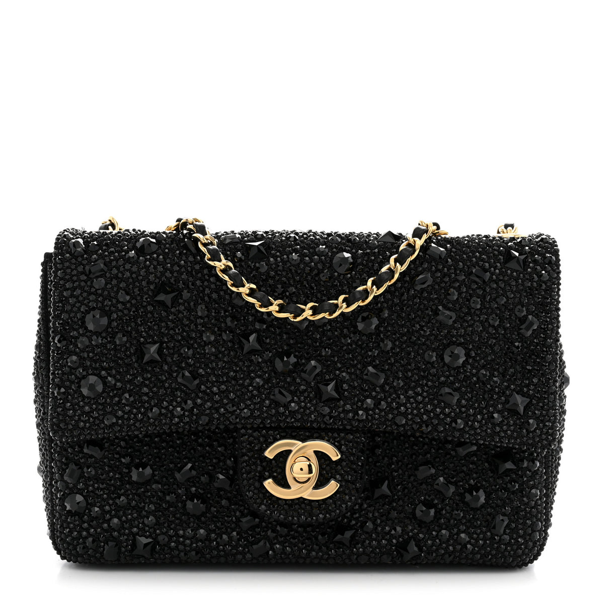 Chanel Strass Evening Flap Bag Black 1 of 11
