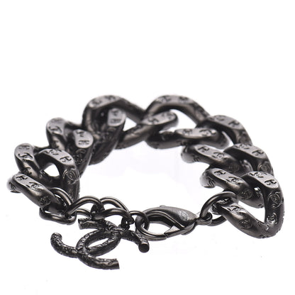 Chanel Chain Link CC Bracelet Dark Silver 3 of 4