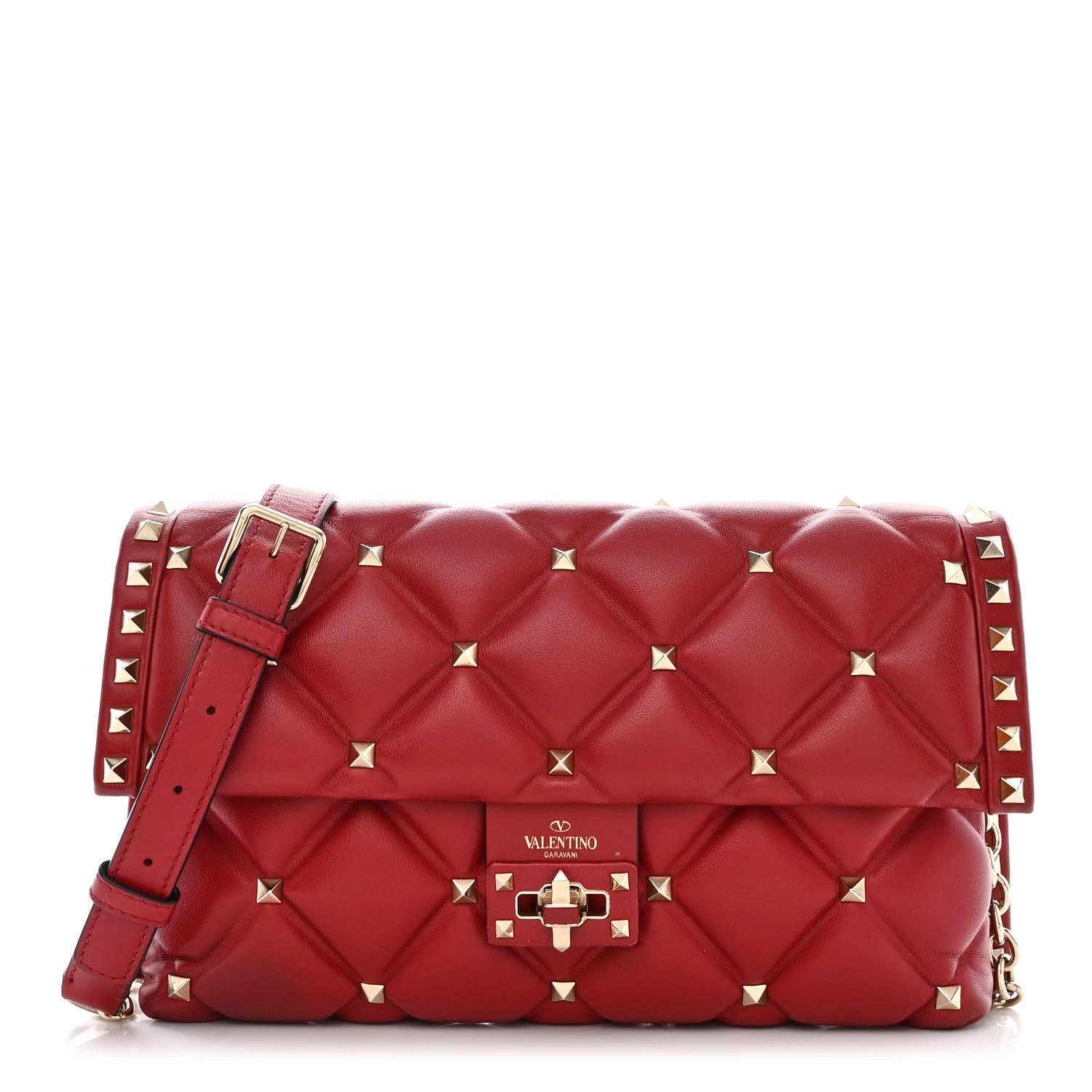 Valentino Garavani Nappa Candystud Crossbody Red 1 of 11