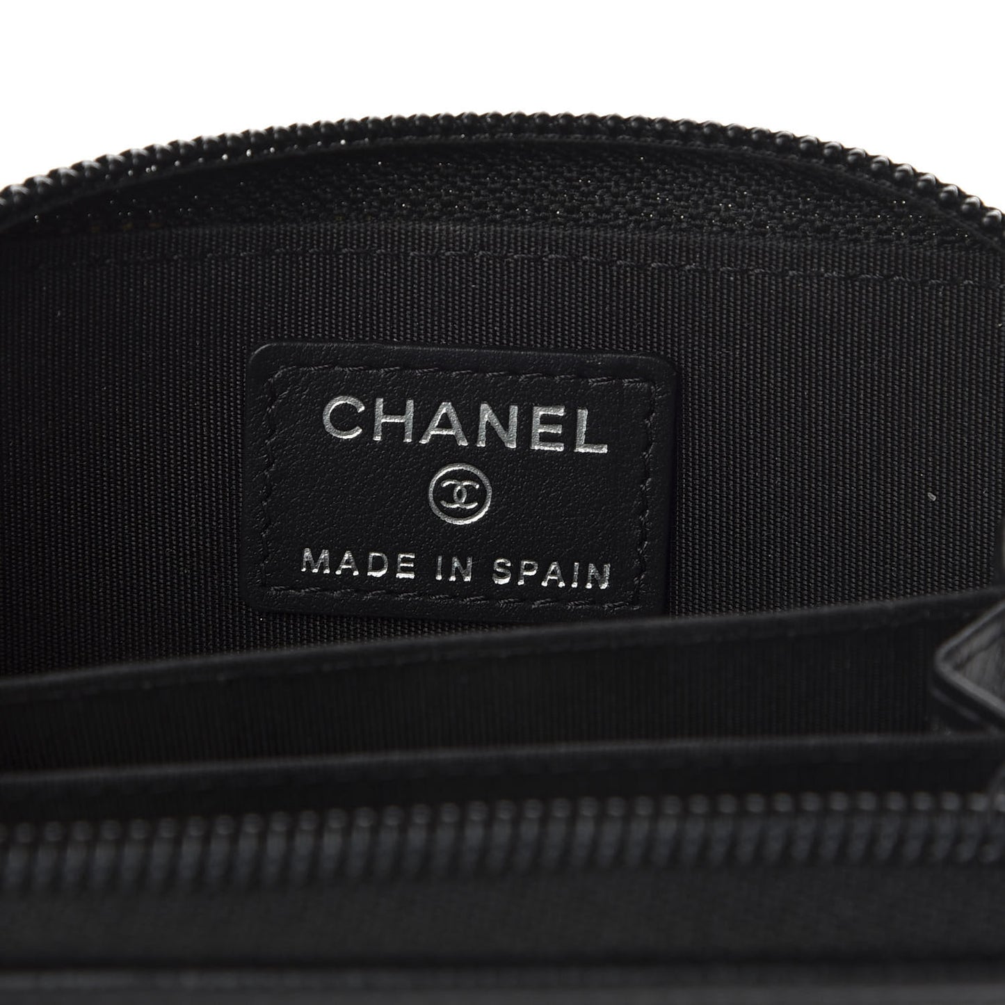 Caviar Timeless CC Zip Around Coin Purse Black
