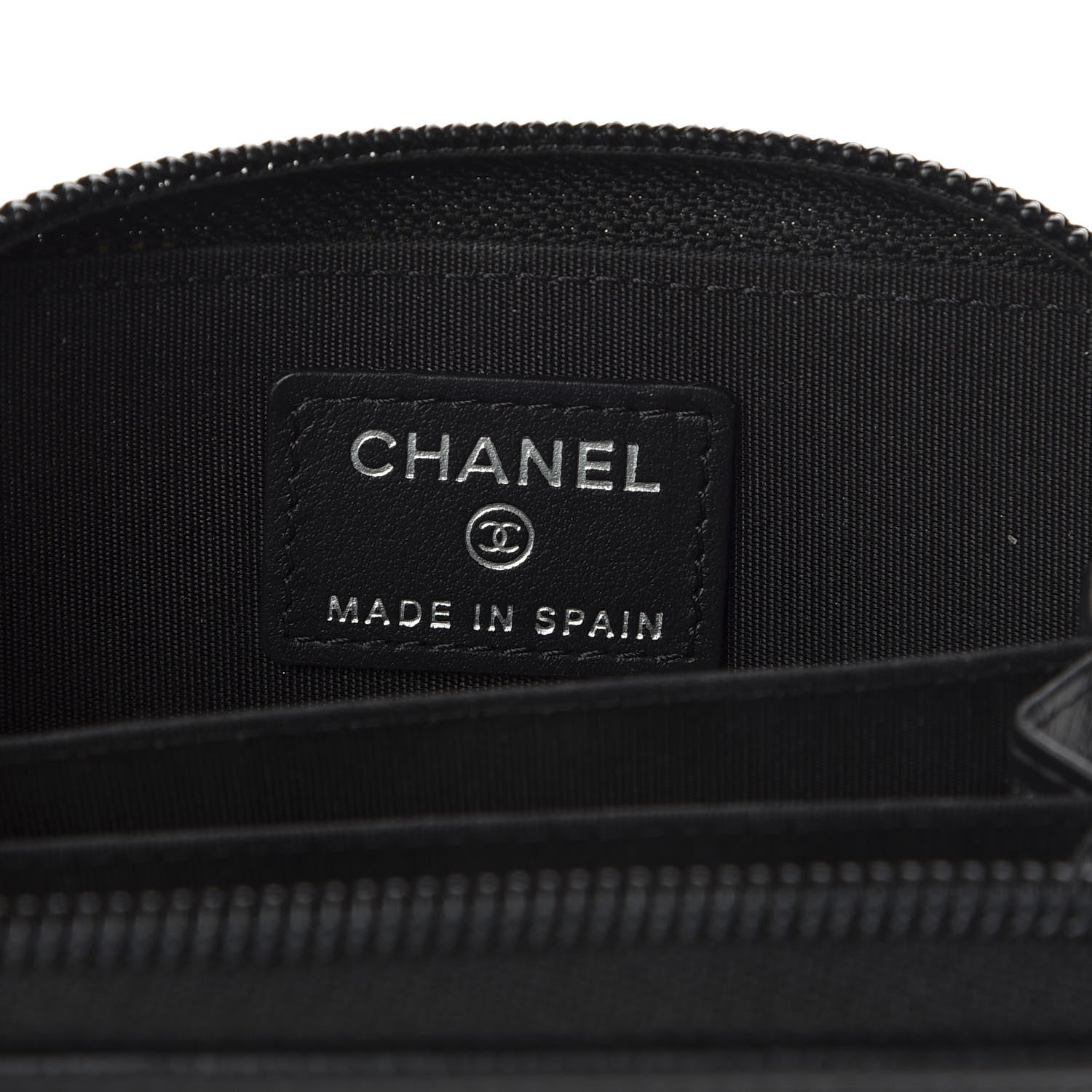 Chanel Caviar Timeless CC Zip Around Coin Purse Black 6 of 7