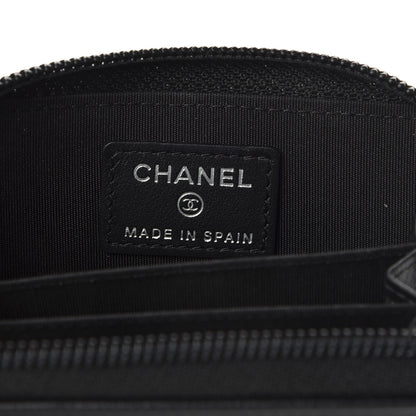 Chanel Caviar Timeless CC Zip Around Coin Purse Black 6 of 7