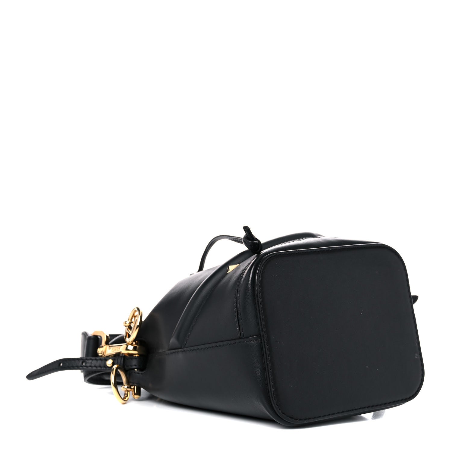 Fendi Vitello Century F is Fendi Eyebrow Monster Eyes Embossed Mini Mon Tresor Bucket Bag Black 4 of 11