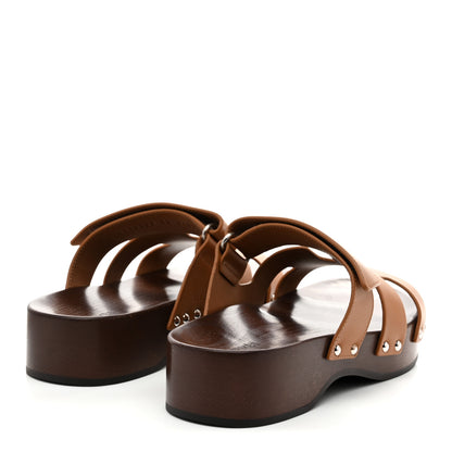 Hermes Calfskin Womens Kos Clog 38 Naturel 5 of 10