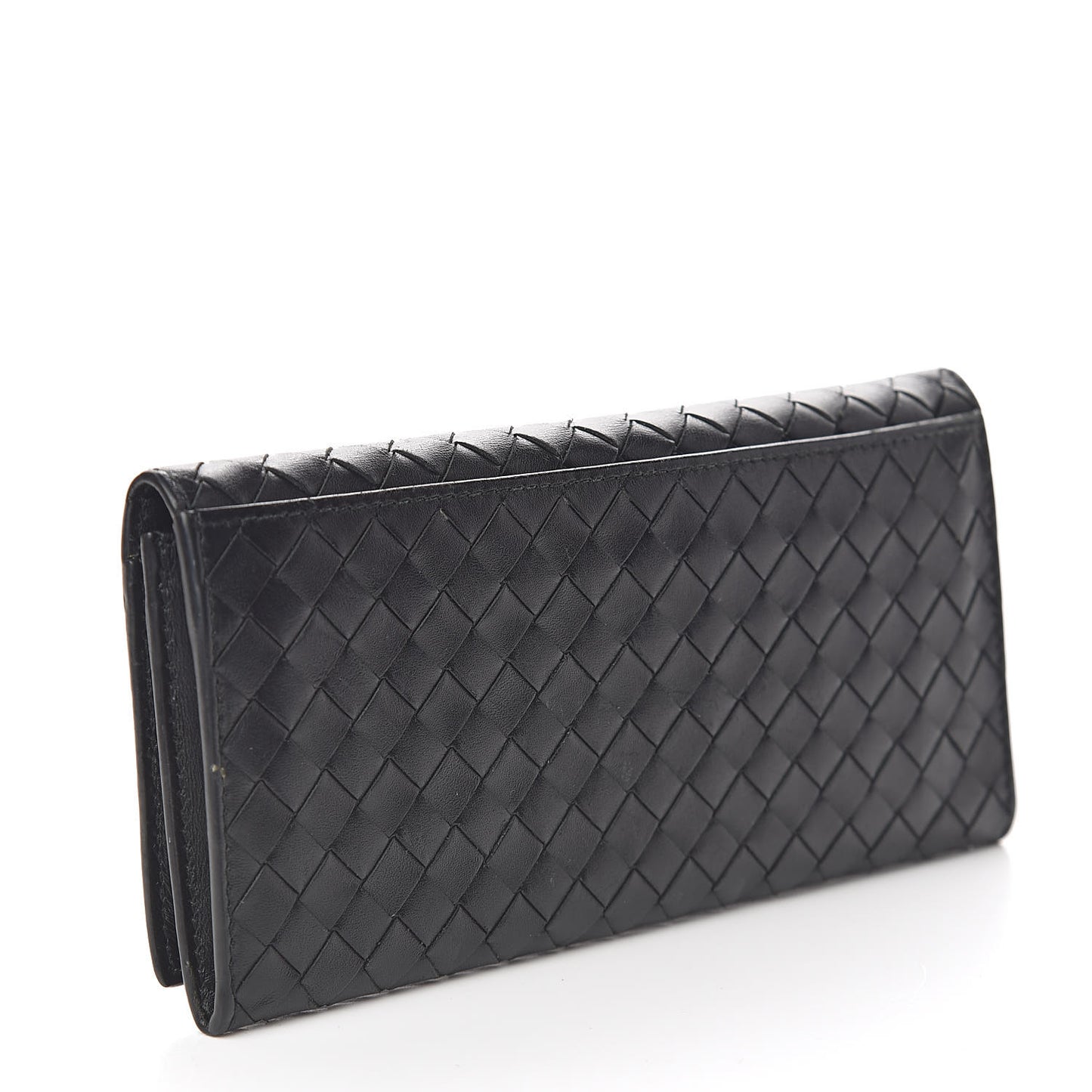 Nappa Intrecciato Flap Wallet Black