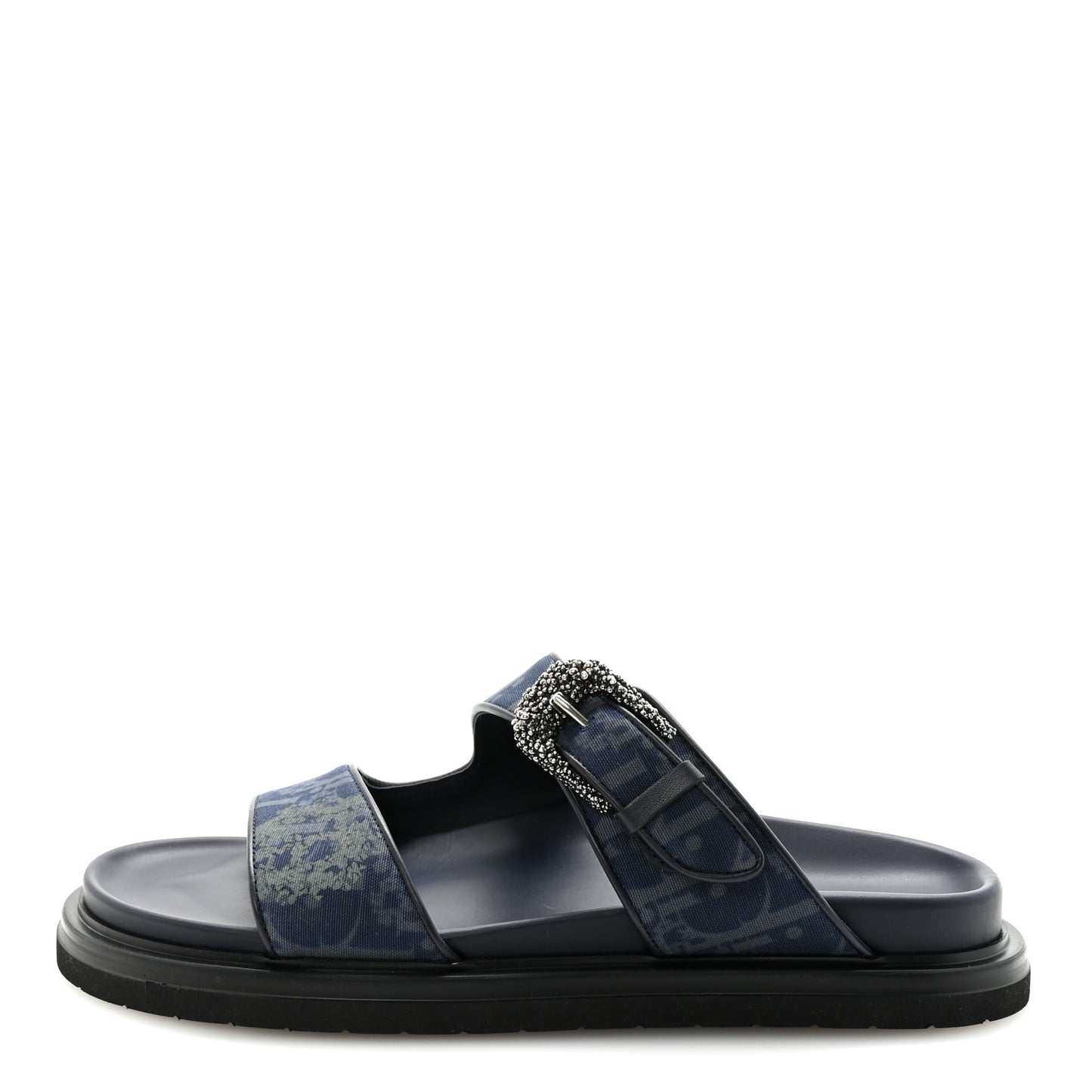 X DENIM TEARS Denim Calfskin Oblique Mens Sandals 44 Blue
