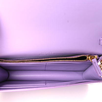 Versace Calfskin Greca Goddess Wallet On Chain Baby Violet 6 of 9