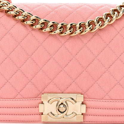 Chanel Caviar Quilted Medium Boy Flap Pink 8 of 10