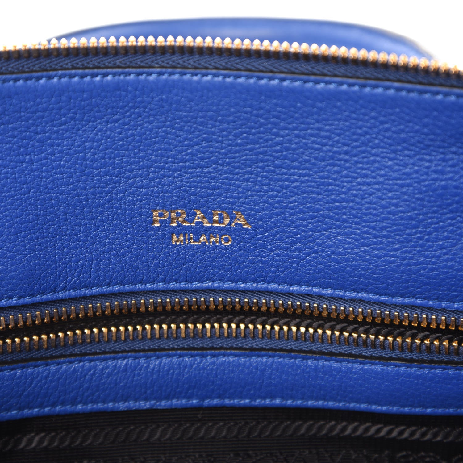 Prada Vitello Daino Shopping Tote Azzurro 8 of 9