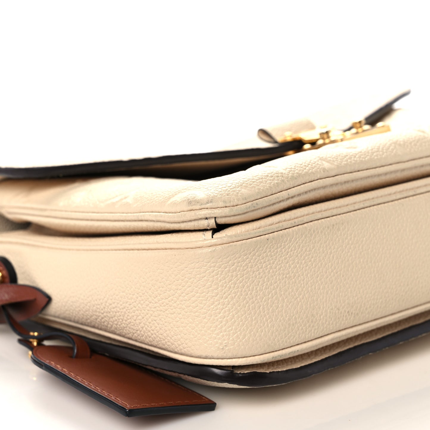 Empreinte Braided Pochette Metis Creme Beige Caramel