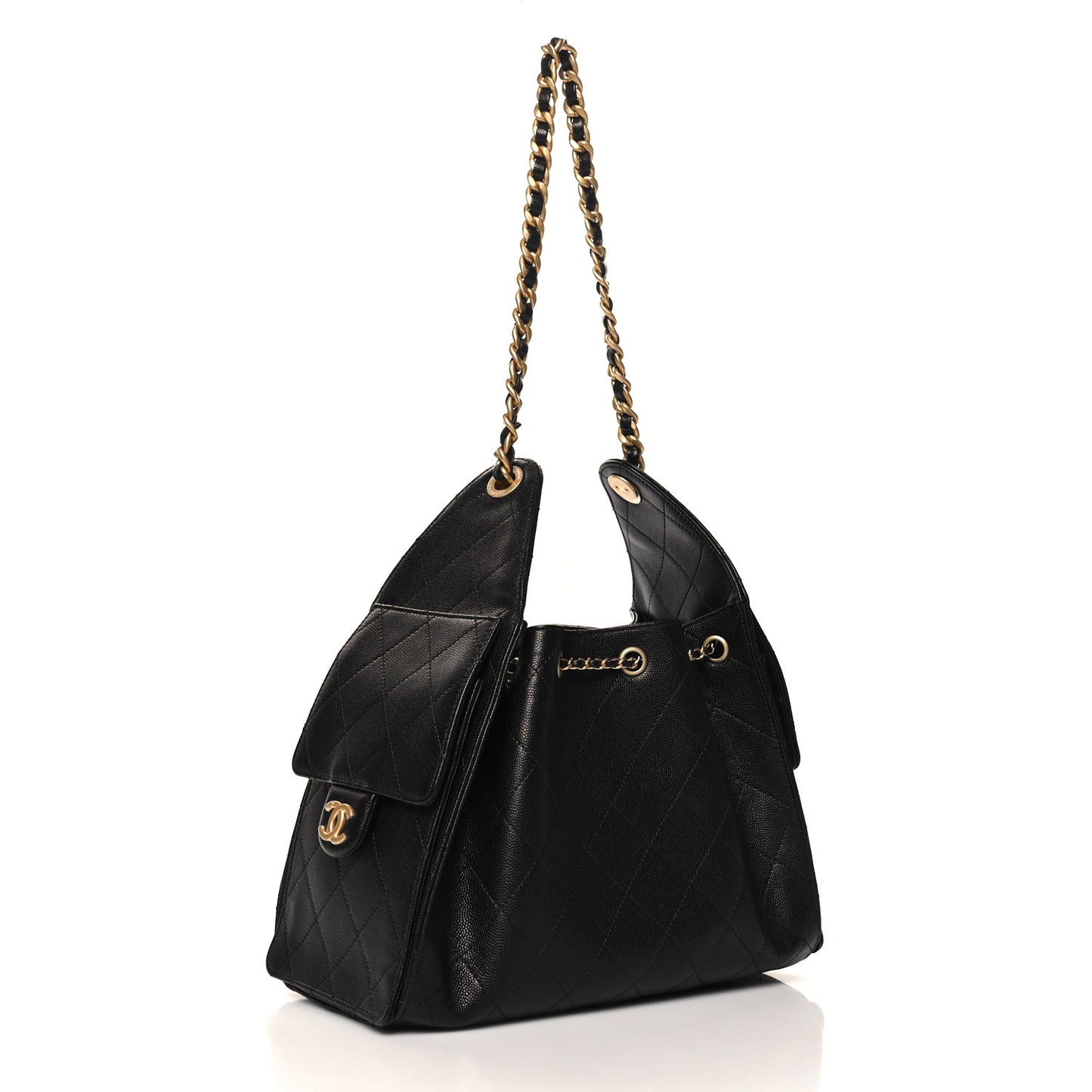 Caviar Quilted Small Chanel 25 Handbag Black