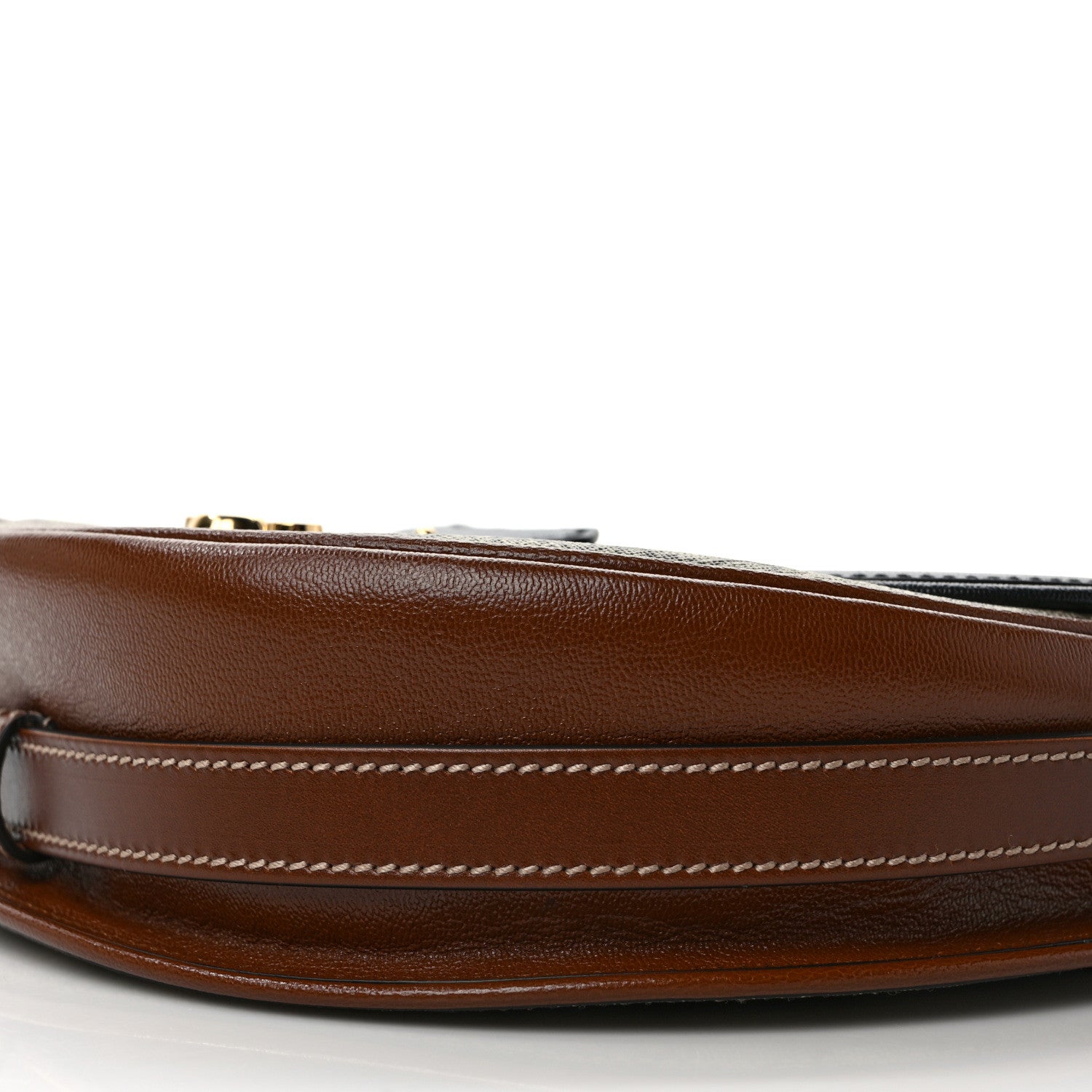 Gucci GG Supreme Monogram Calfskin Small Padlock Messenger Shoulder Bag Beige Black Cuir 9 of 9