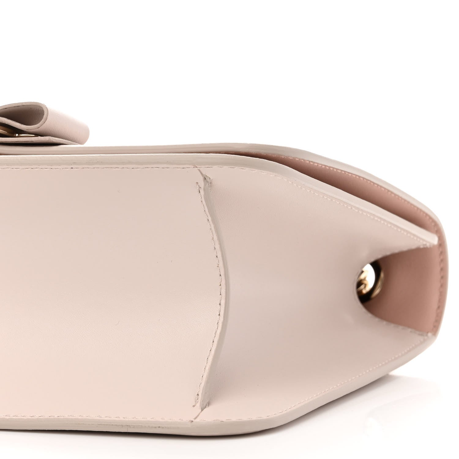Salvatore Ferragamo Smooth Calfskin Vara Bow Chain Flap Crossbody Jasmine Flow Bonbon 10 of 10
