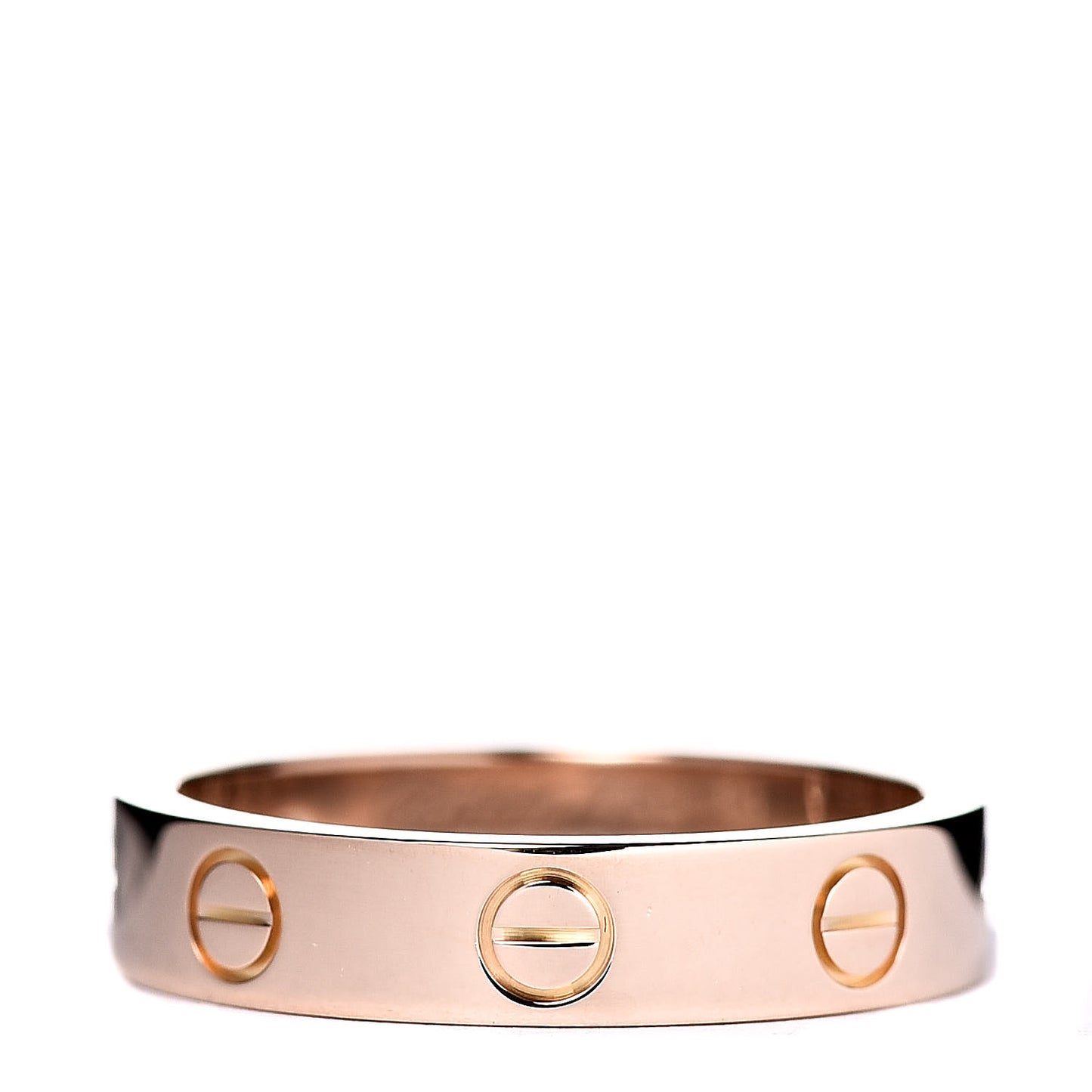 18K Pink Gold Diamond 3.5mm LOVE Wedding Band Ring 51 5.75