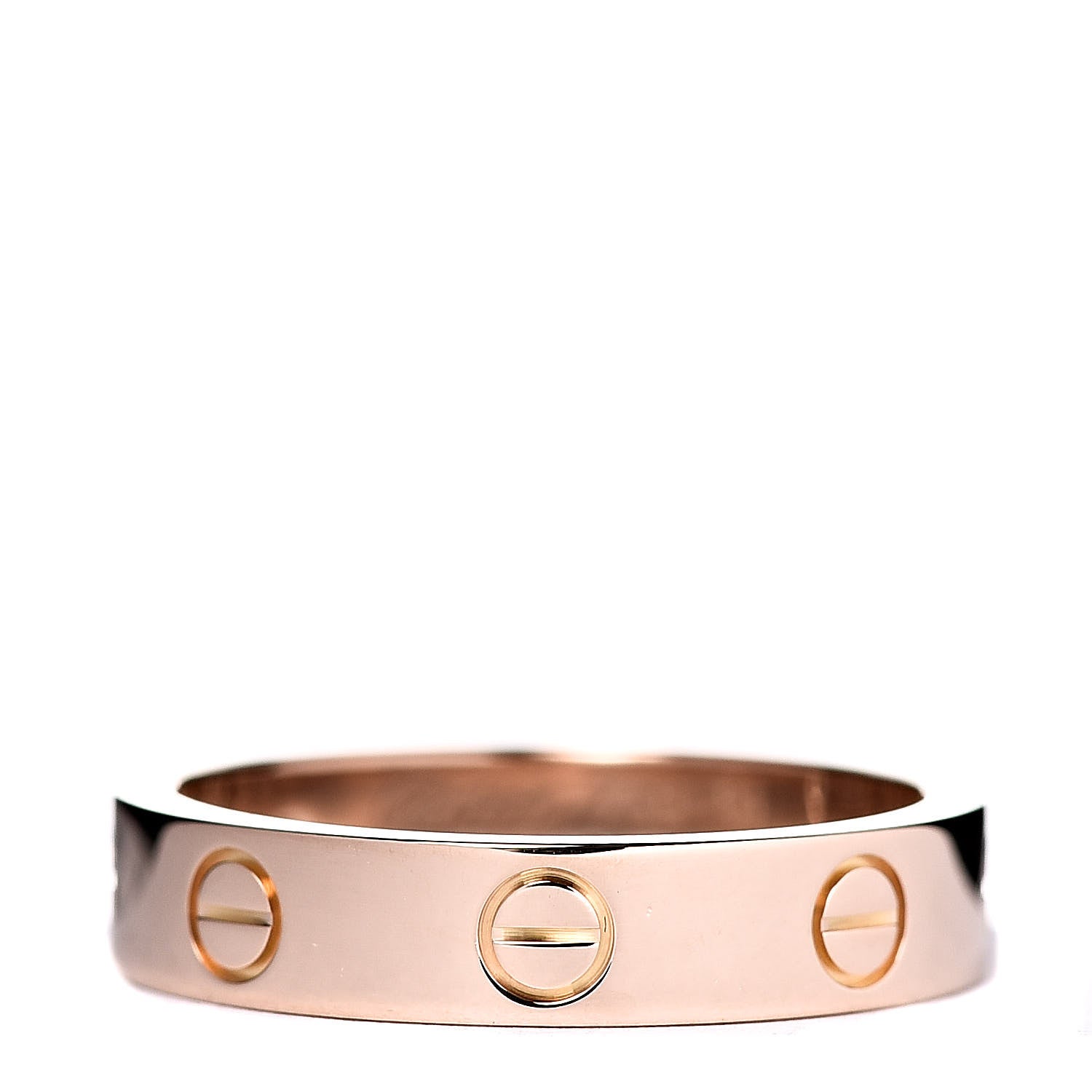 Cartier 18K Pink Gold Diamond 3.5mm LOVE Wedding Band Ring 51 5.75 4 of 5