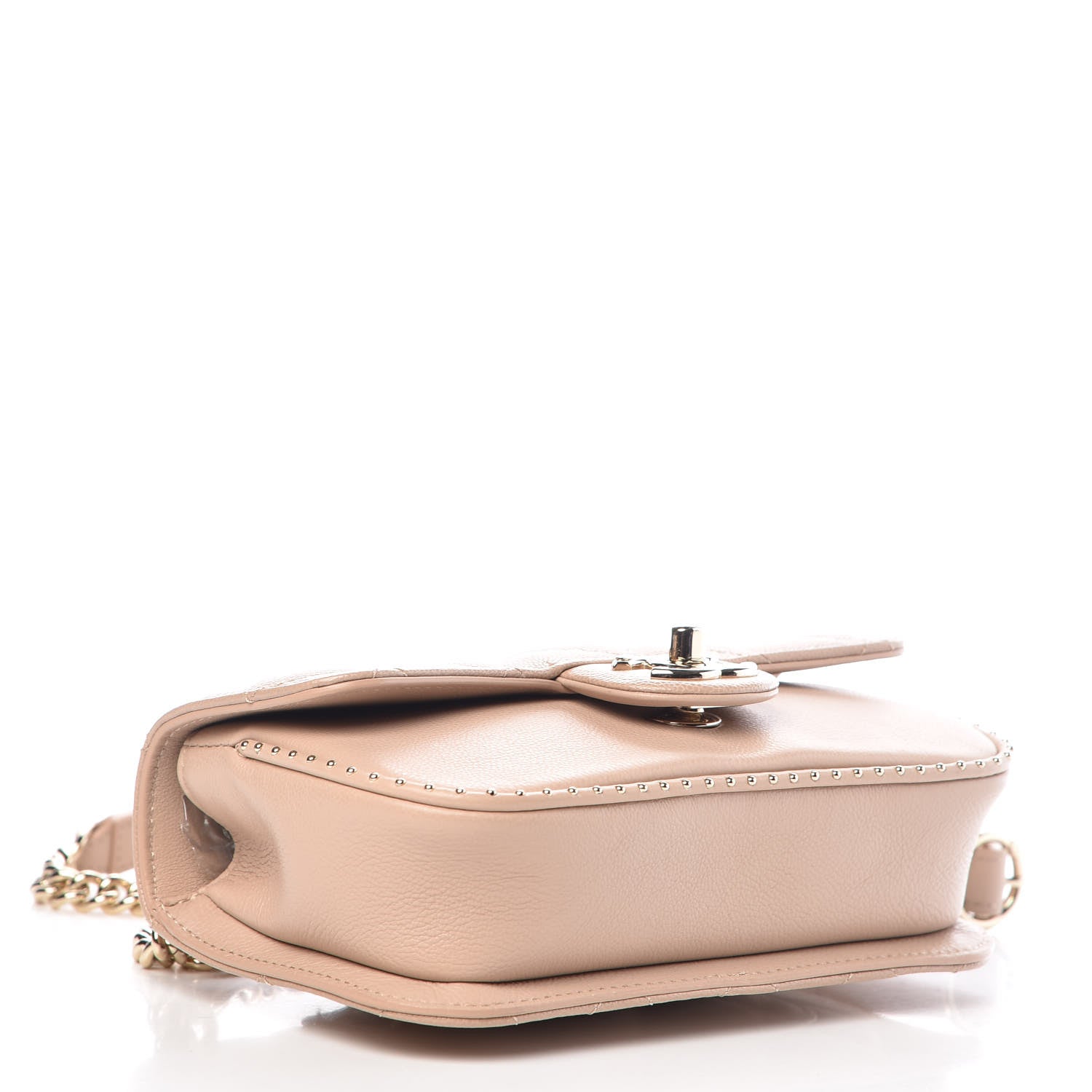 Chanel Caviar Quilted Mini Studded Flap Beige 5 of 11