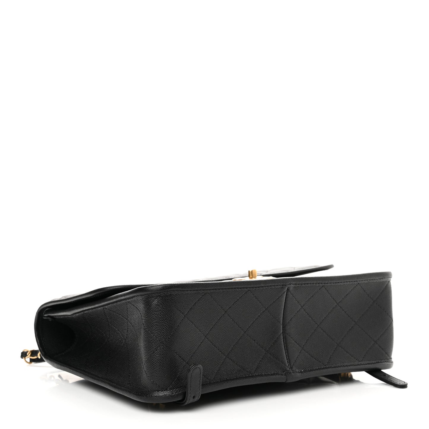 Caviar Quilted School Memory Backpack Black