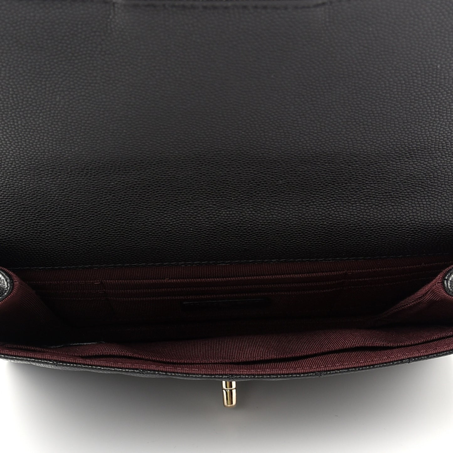 Caviar Quilted Square Flap Clutch Black