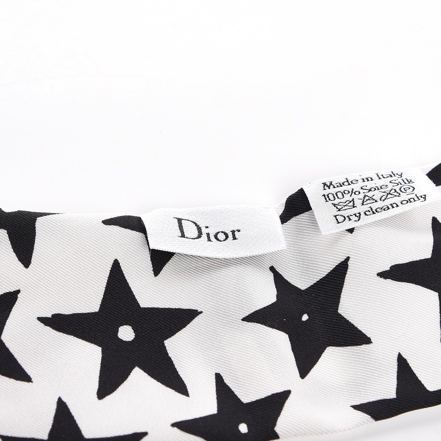 J'adior Star Mitzah Scarf White Black