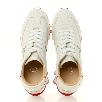Christian Louboutin Calfskin Neoprene Womens Loubishark Sneakers 39 White 2 of 12