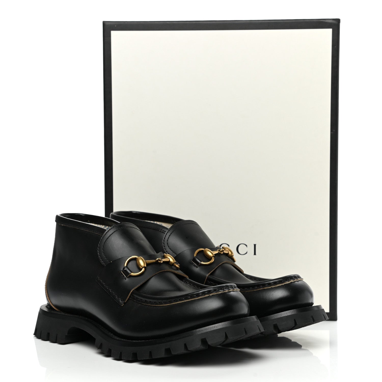 Gucci Cordovan Lux Mens Harald Horsebit Ankle Boots 8 Black 12 of 12