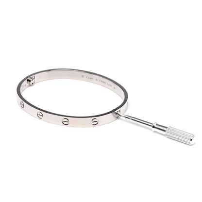 Cartier 18K White Gold LOVE Bracelet 19 4 of 7
