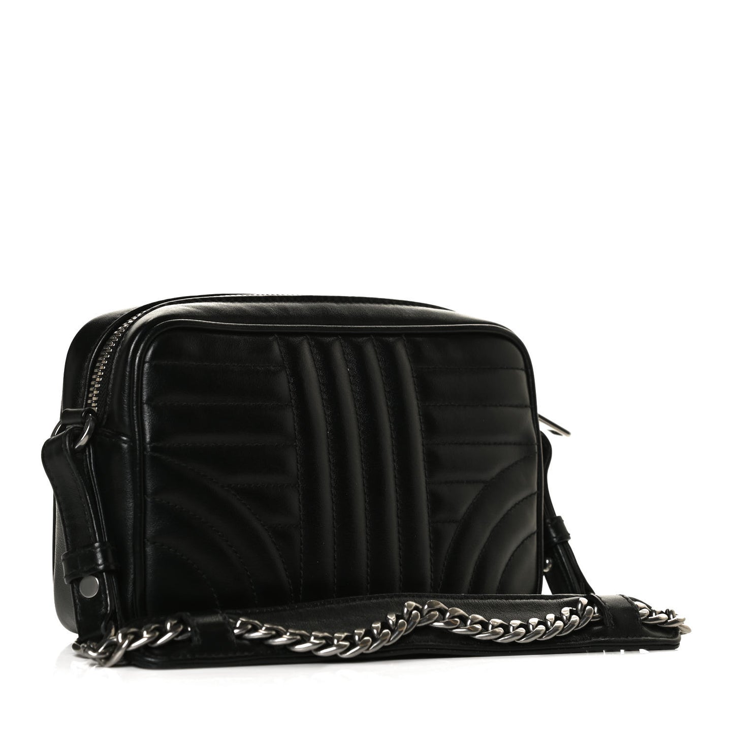 Soft Calfskin Diagramme Crossbody Bag Black