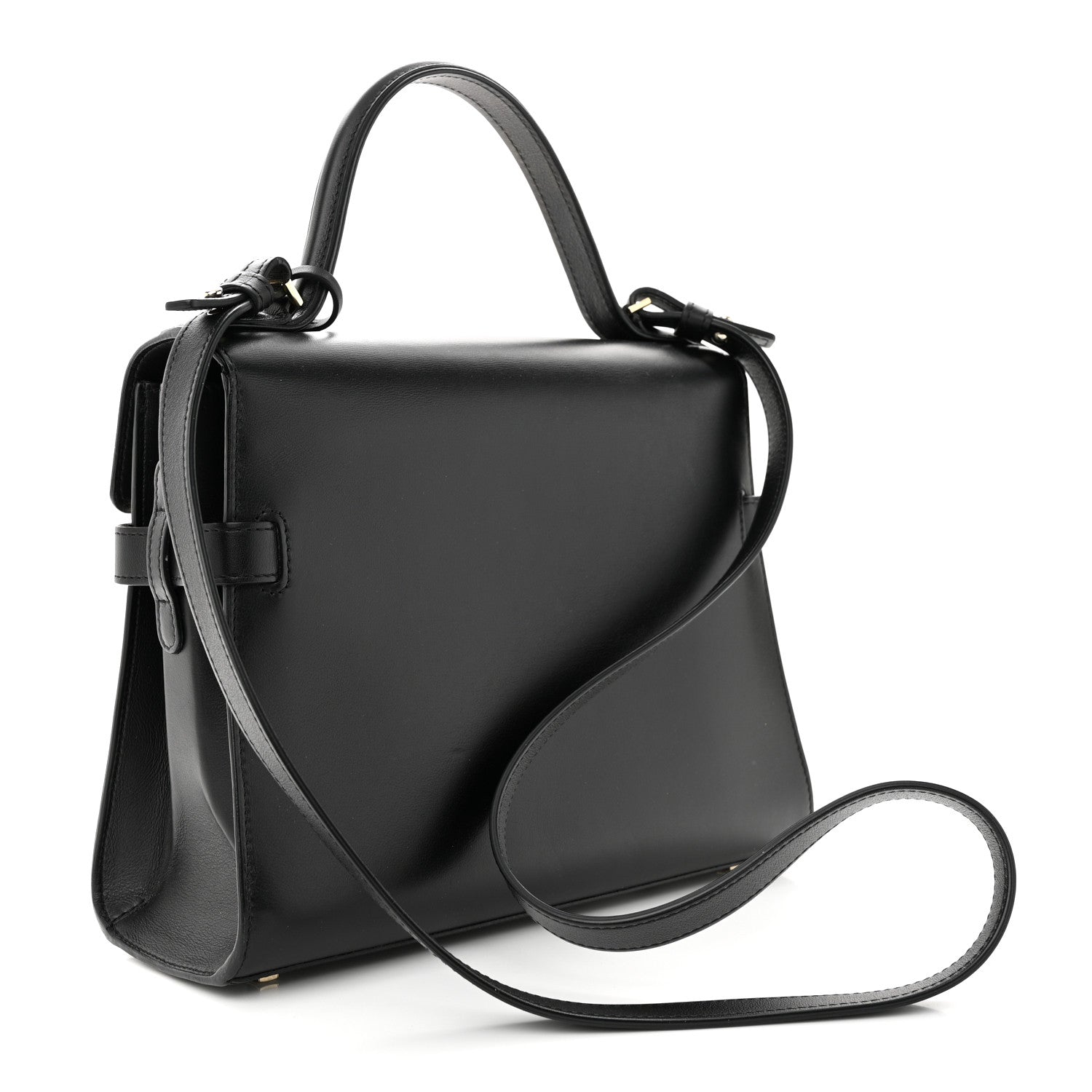 Delvaux Calfskin MM Tempete Satchel Black 3 of 12