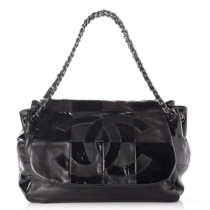 Chanel Lambskin Patent Calfskin Brooklyn Patchwork Flap Black 1 of 7