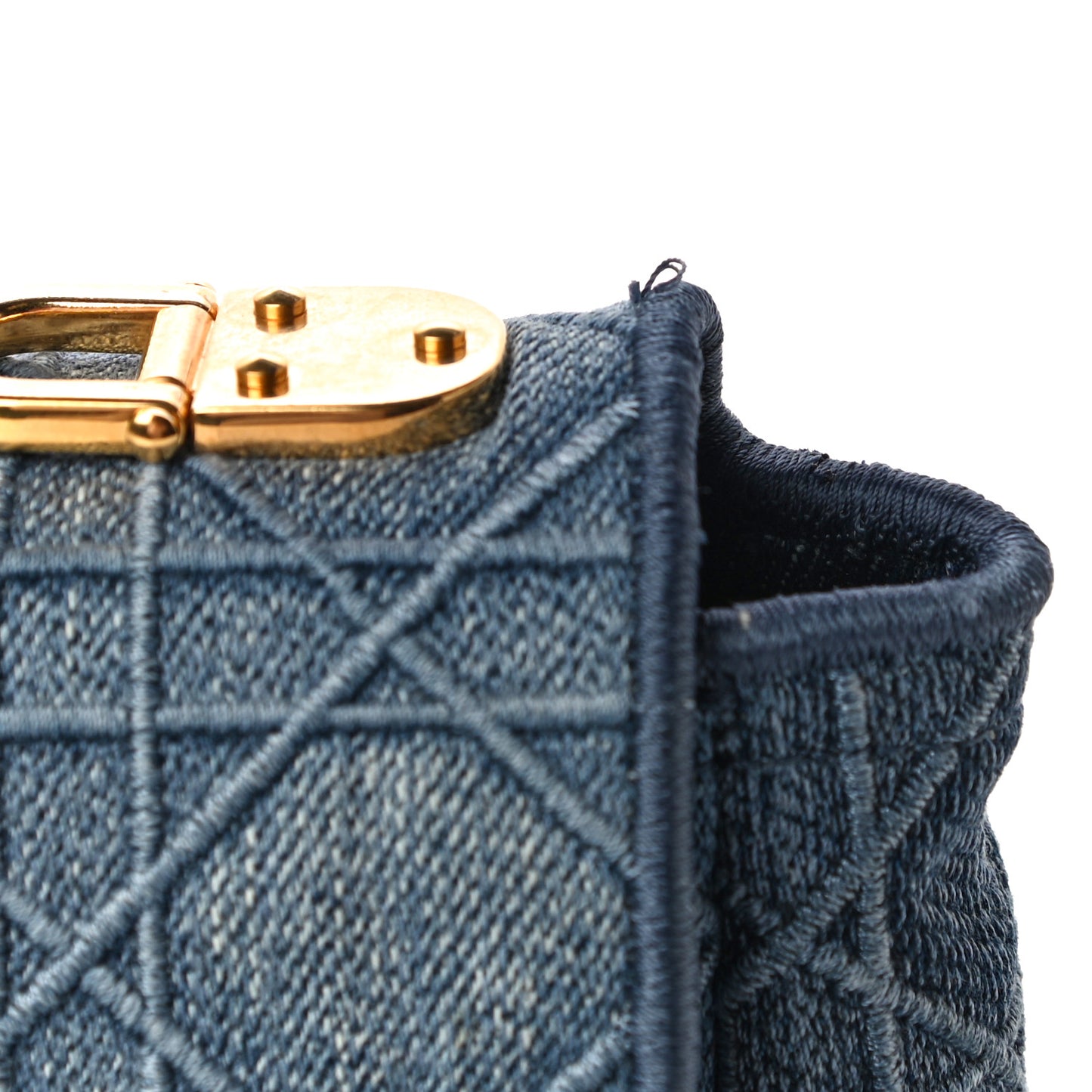 Denim Cannage Small Caro Bag Blue