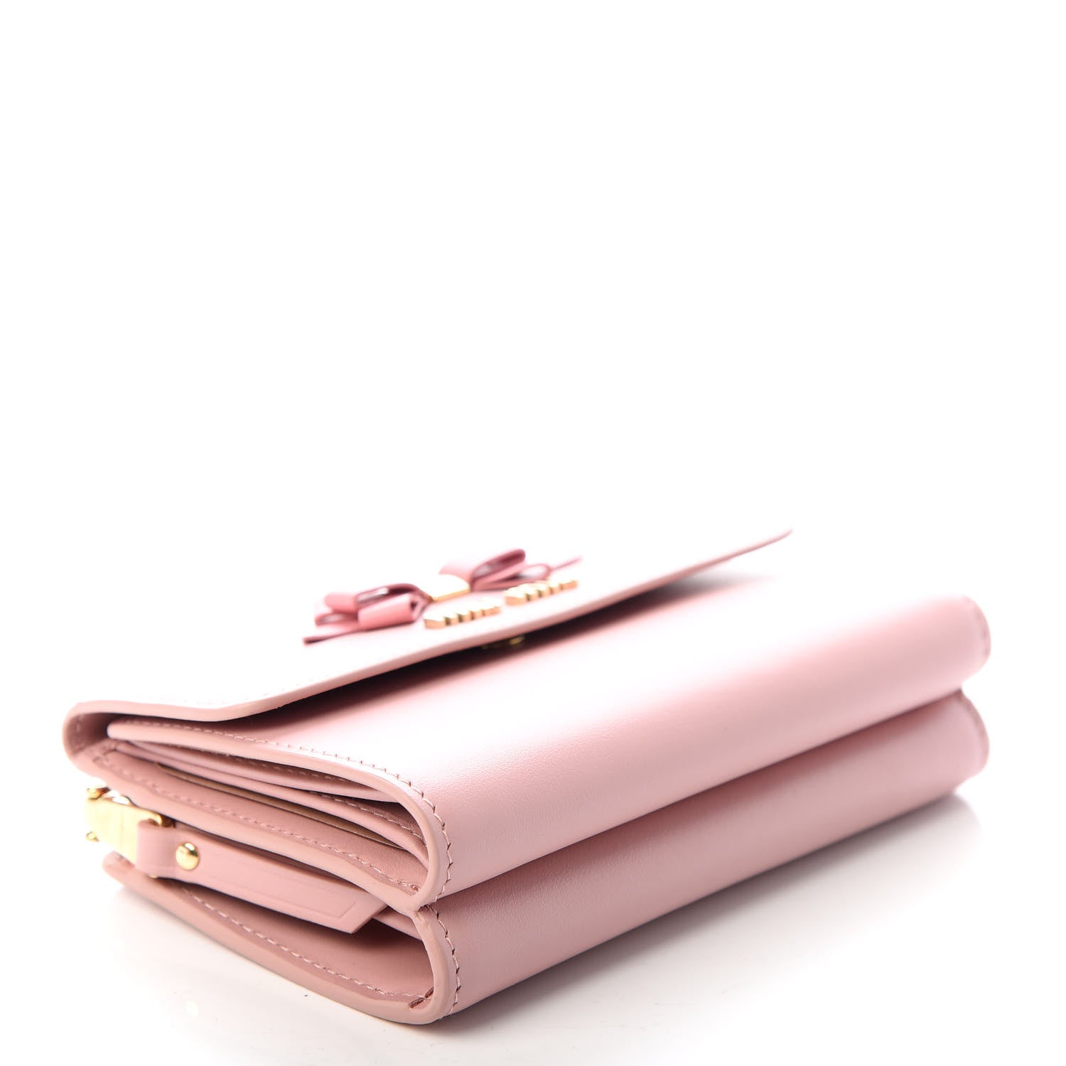 Miu Miu Soft Calfskin Bow Bi-Fold Wallet Pesco Petalo 4 of 7