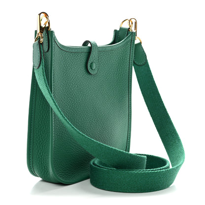 Hermes Taurillon Clemence Evelyne TPM Vert Vertigo 3 of 11
