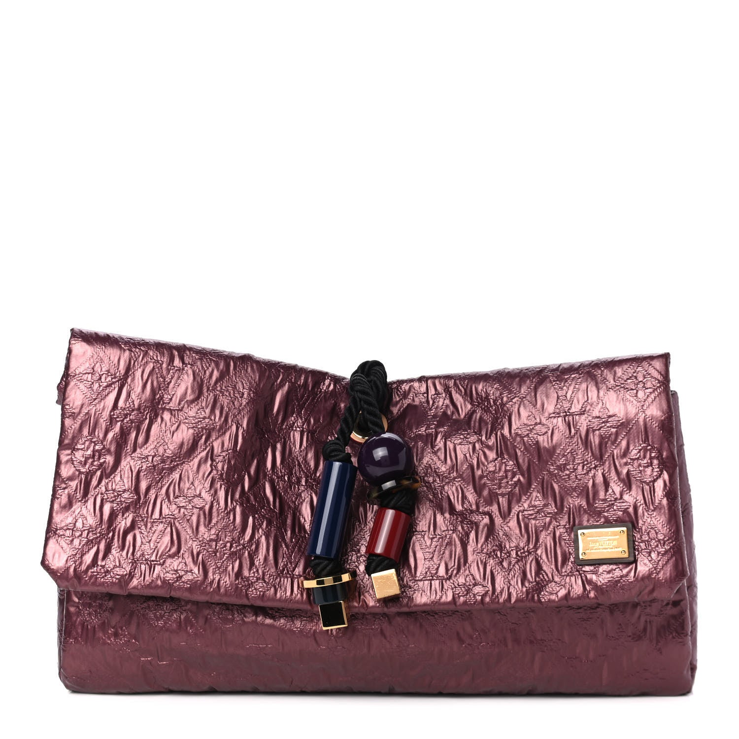 Louis Vuitton Jacquard Quilted Monogram Limelight African Queen Clutch Mara 1 of 11