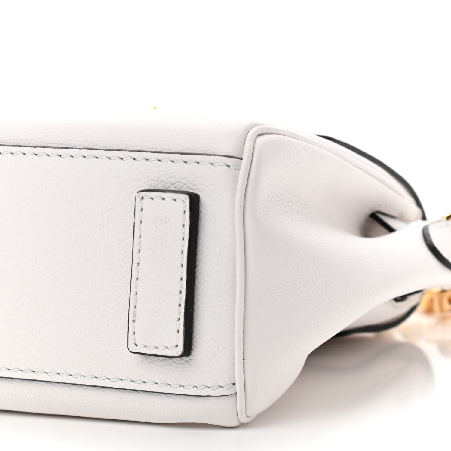Versace Calfskin Medusa Small Top Handle Handbag Optic White 9 of 10