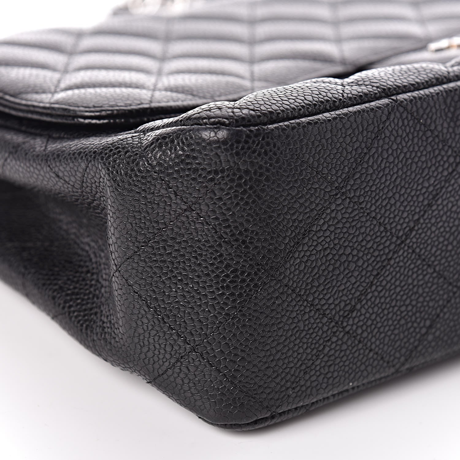 Chanel Caviar Quilted Jumbo Single Flap Black 9 of 12