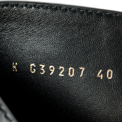 Chanel Calfskin Velvet CC Cap Toe Boots 40 Black 9 of 10