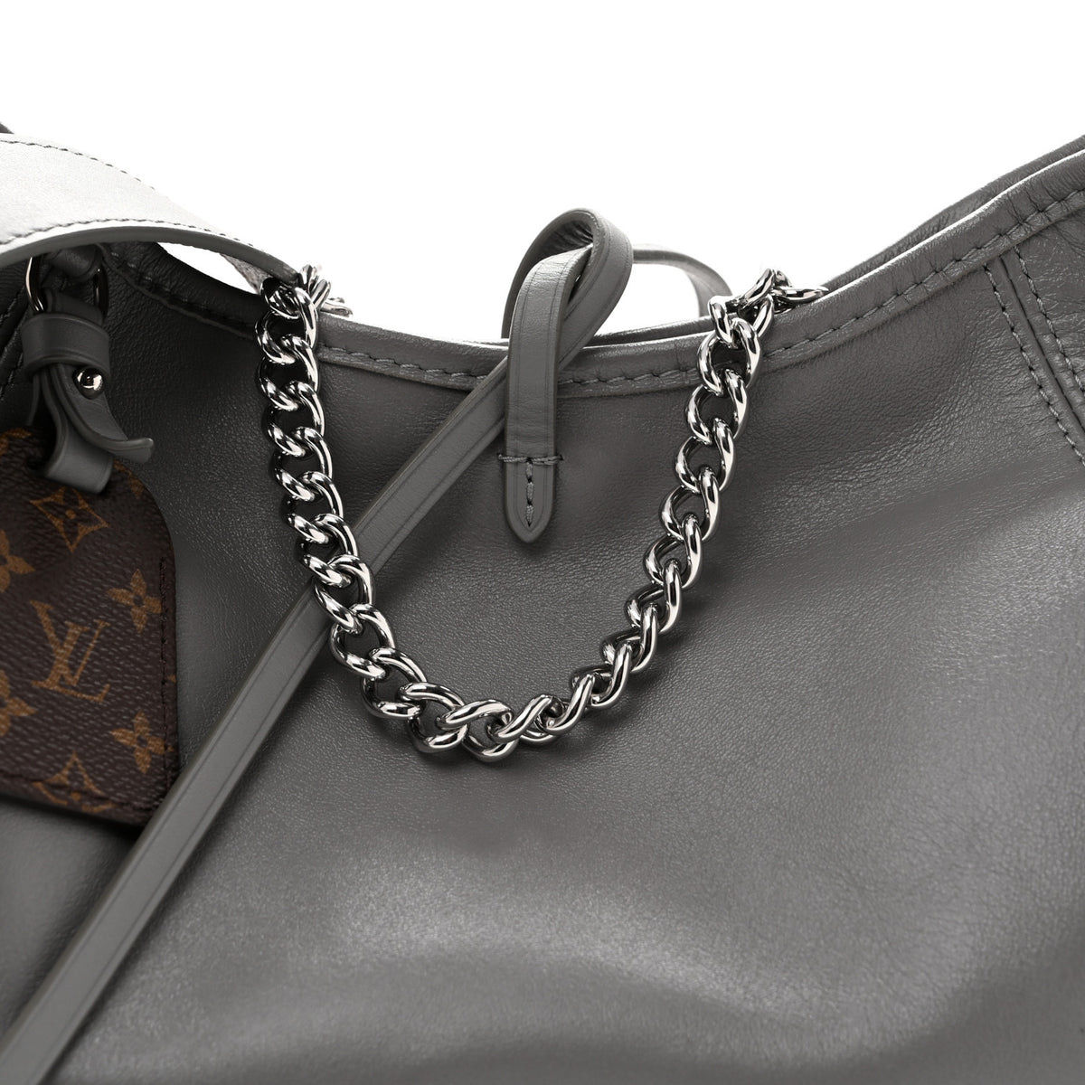 Louis Vuitton Lambskin CarryAll Cargo Vibe PM Trianon Gray 7 of 11