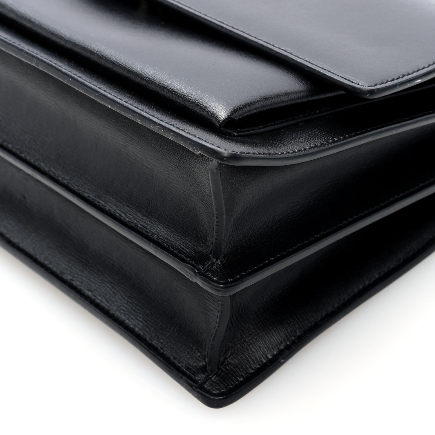 Saint Laurent Calfskin Large Monogram Sunset Black 9 of 9
