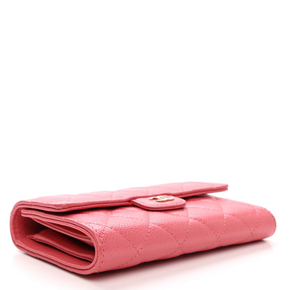 Chanel Caviar Quilted Medium Flap Wallet Dark Pink 4 of 10