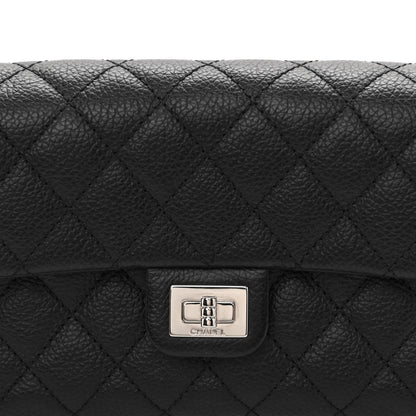 Chanel Grained Calfskin Quilted 2.55 Reissue Flap Belt Bag Clutch Black 8 of 10