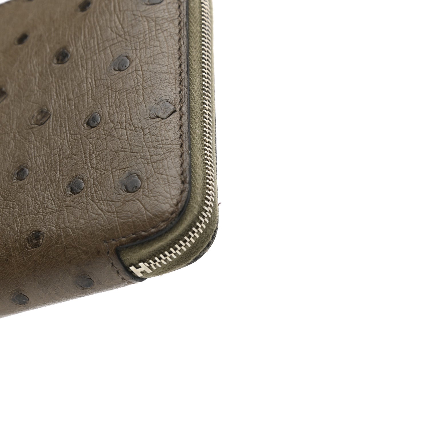 Hermes Ostrich Azap Wallet Gris Tourterelle 11 of 13