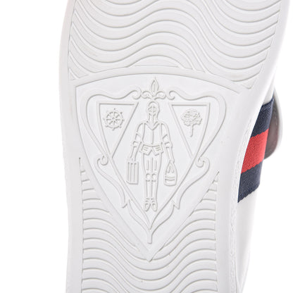 Gucci Calfskin Ayers Crystal Web Womens New Ace Pineapple Sneakers 38 White 7 of 10